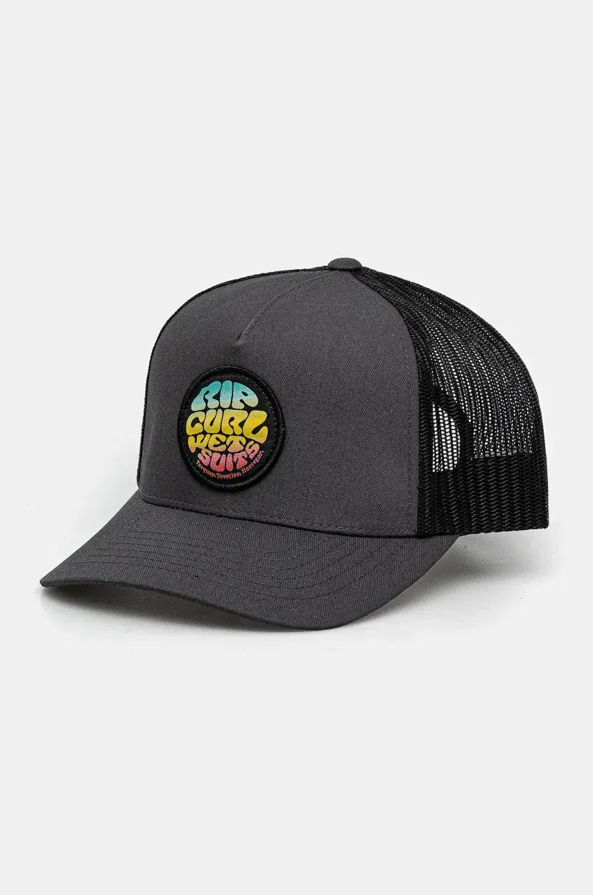 Šiltovka Rip Curl šedá farba, s nášivkou