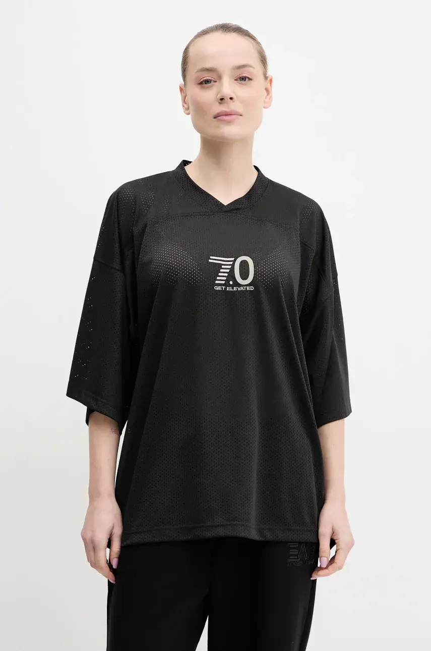 Tričko EA7 Emporio Armani dámske, čierna farba, AF15213.7X000083