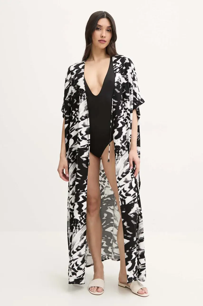 Plážový odev Calvin Klein čierna farba, KW0KW02822