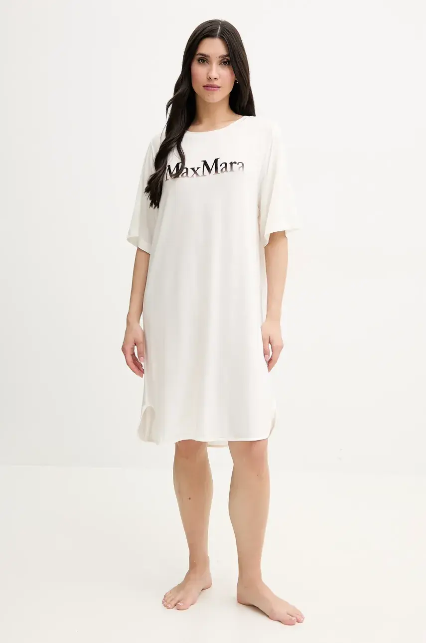 Plážové šaty Max Mara Beachwear béžová farba, 2516621039600