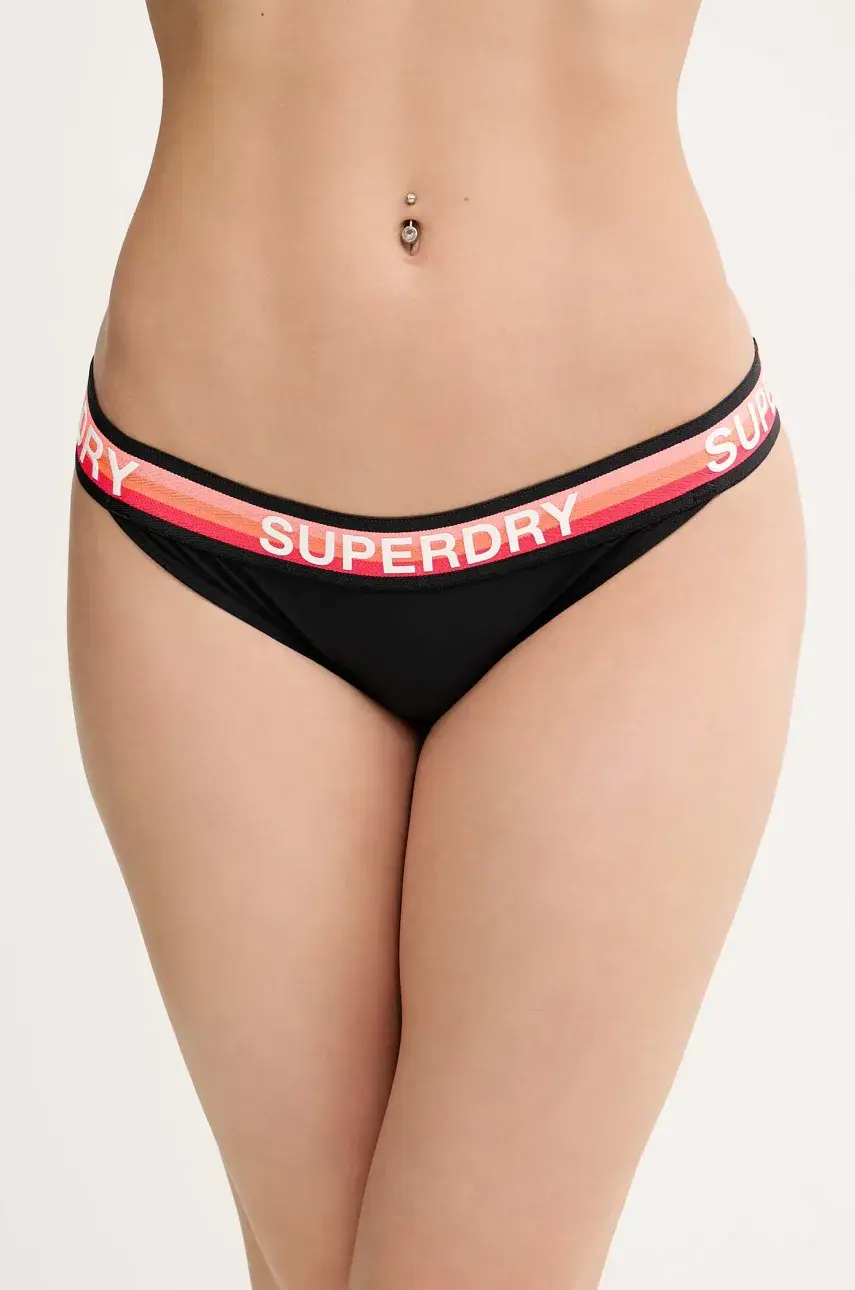 Plavkové nohavičky Superdry čierna farba, W3010449A-02A