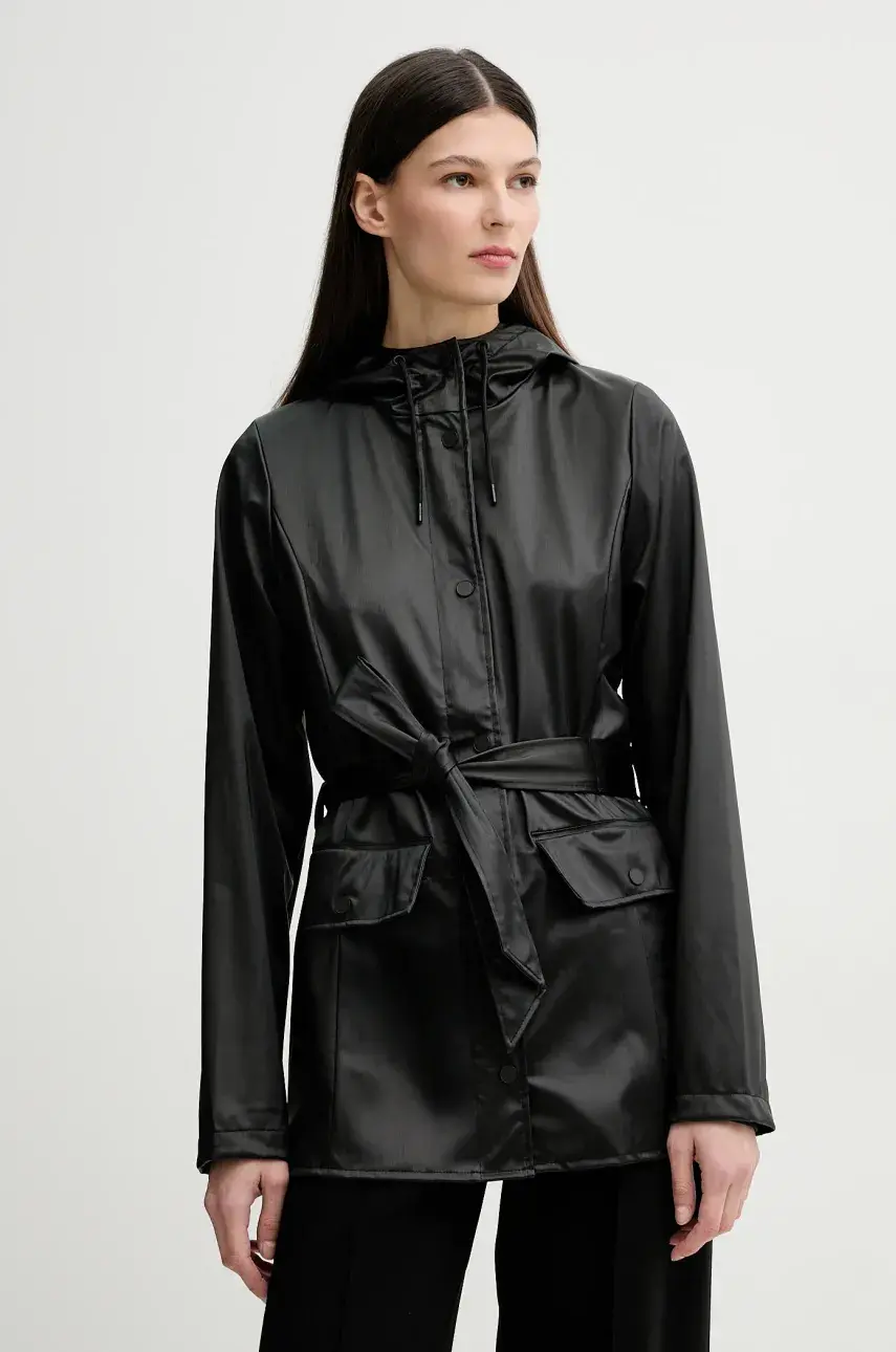 Bunda Rains Curve Jacket W3 čierna farba, prechodná, 12100