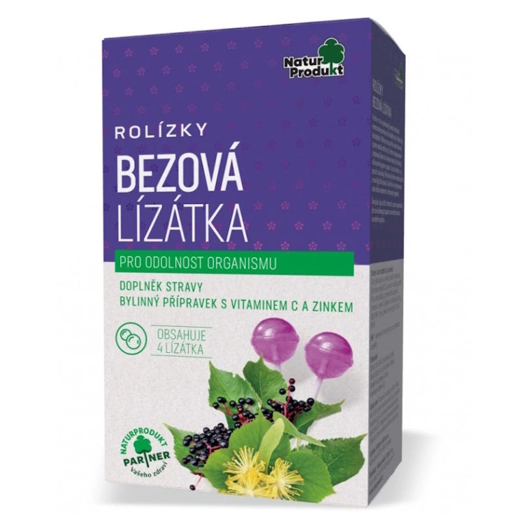 NATURPRODUKT Rolízky bazové lízanky 4 ks