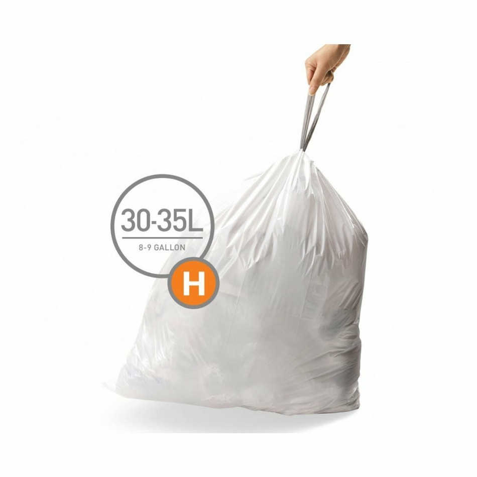 Vrecia do odpadkového koša 30-35 L, Simplehuman typ H, zaťahovacie, 20 ks v balení