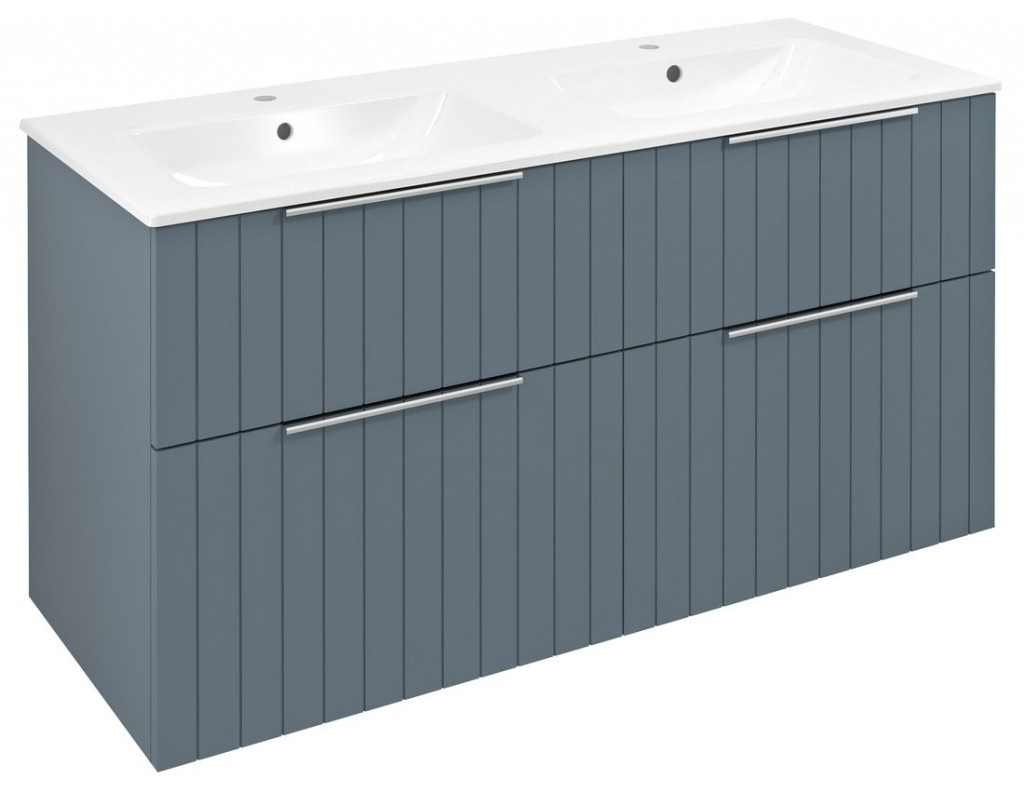 SAPHO - CIRASA umývadlová skrinka s dvojitým umývadlom 121x66x46cm, siena strip CR121-4242S-21