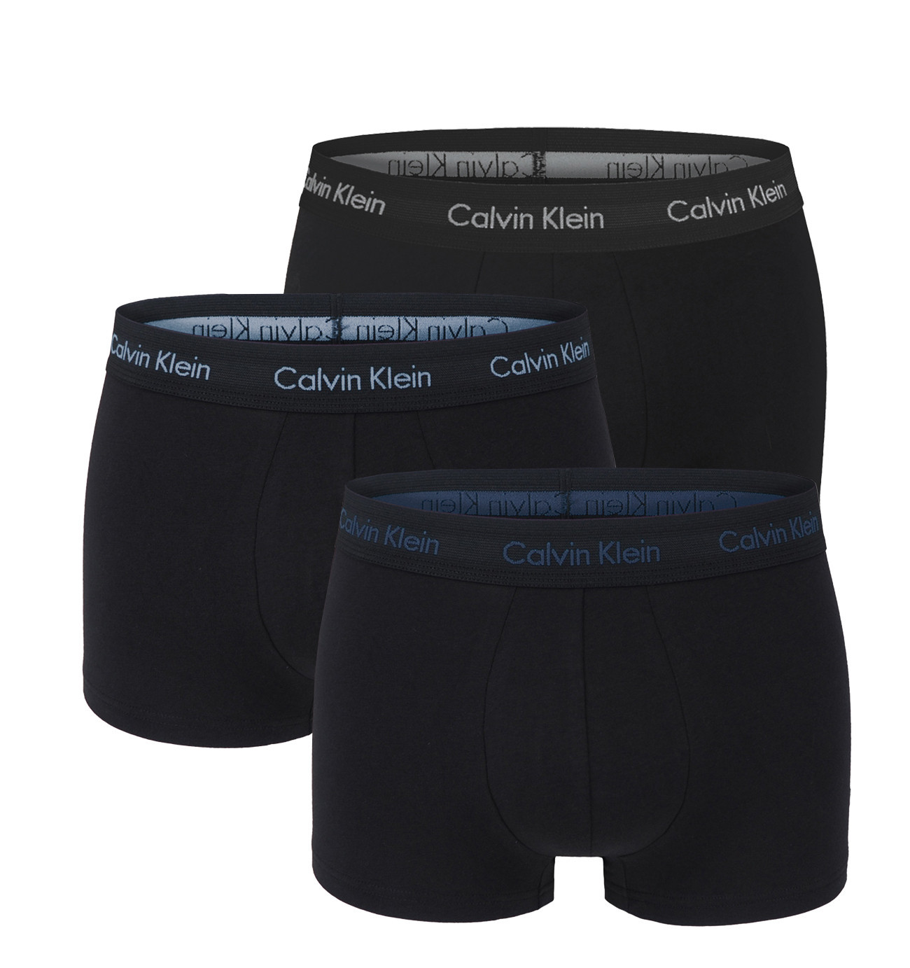 Calvin Klein - boxerky 3PACK cotton stretch black with dark color logo waist - limitovaná fashion edícia