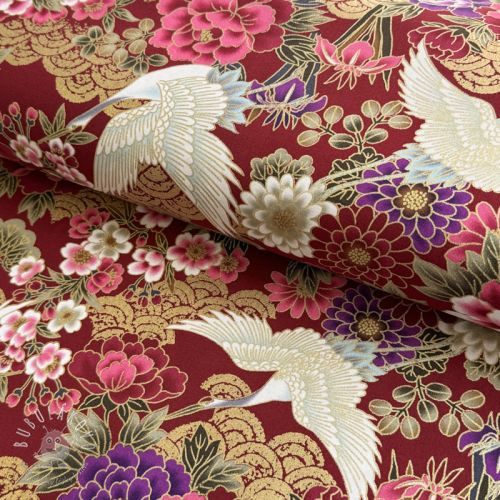 Bavlnená látka JAPAN Tanuri rouge