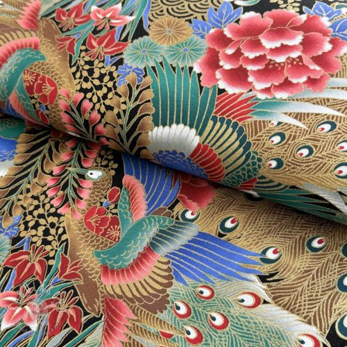 Bavlnená látka JAPAN Hoshi emeraude