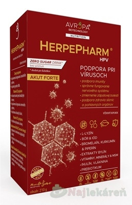 AVROPA HerpePharm HPV prášok, bez príchute na podporu proti vírusom 210g