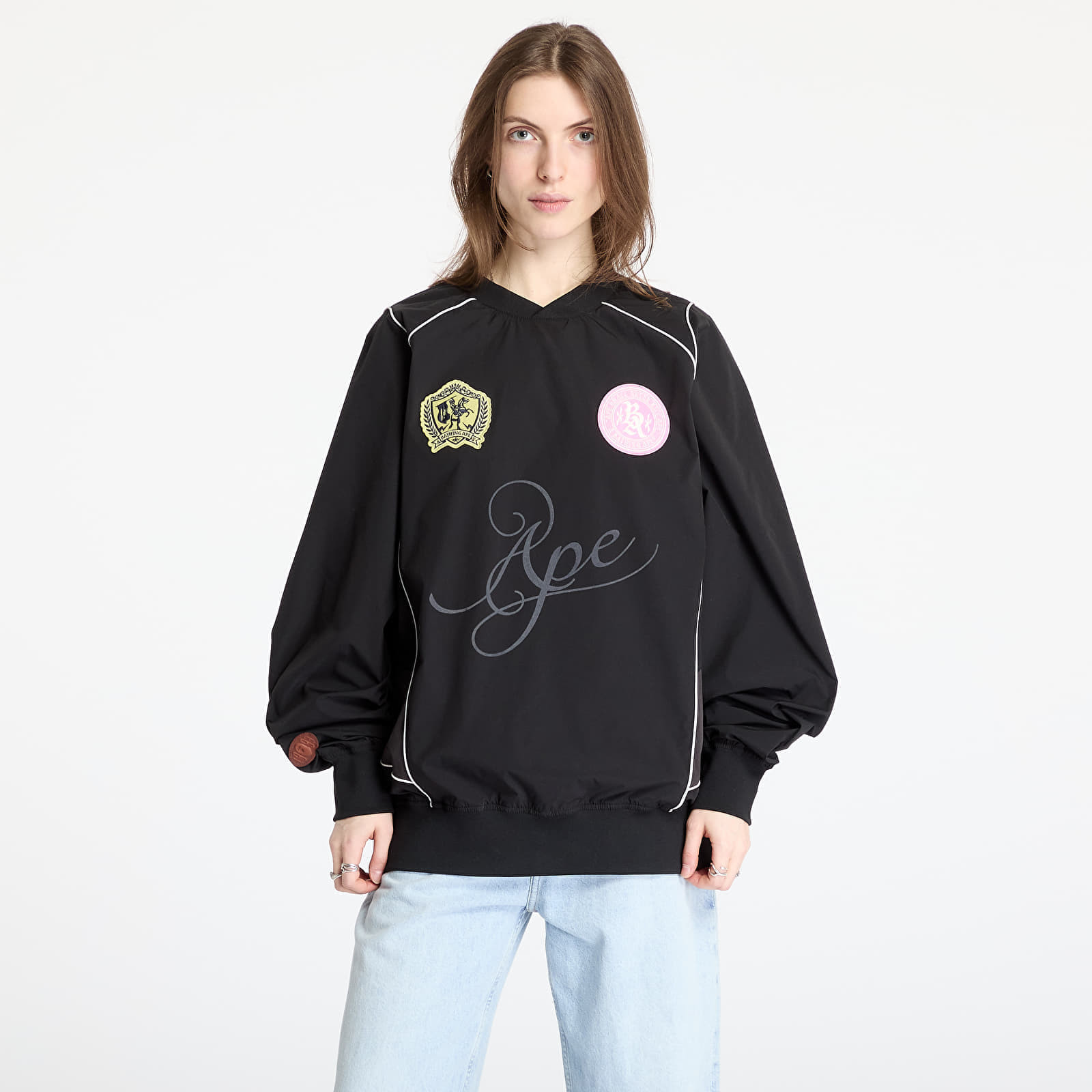Bunda A BATHING APE Multi Logo Relaxed Fit Pullover UNISEX Black M
