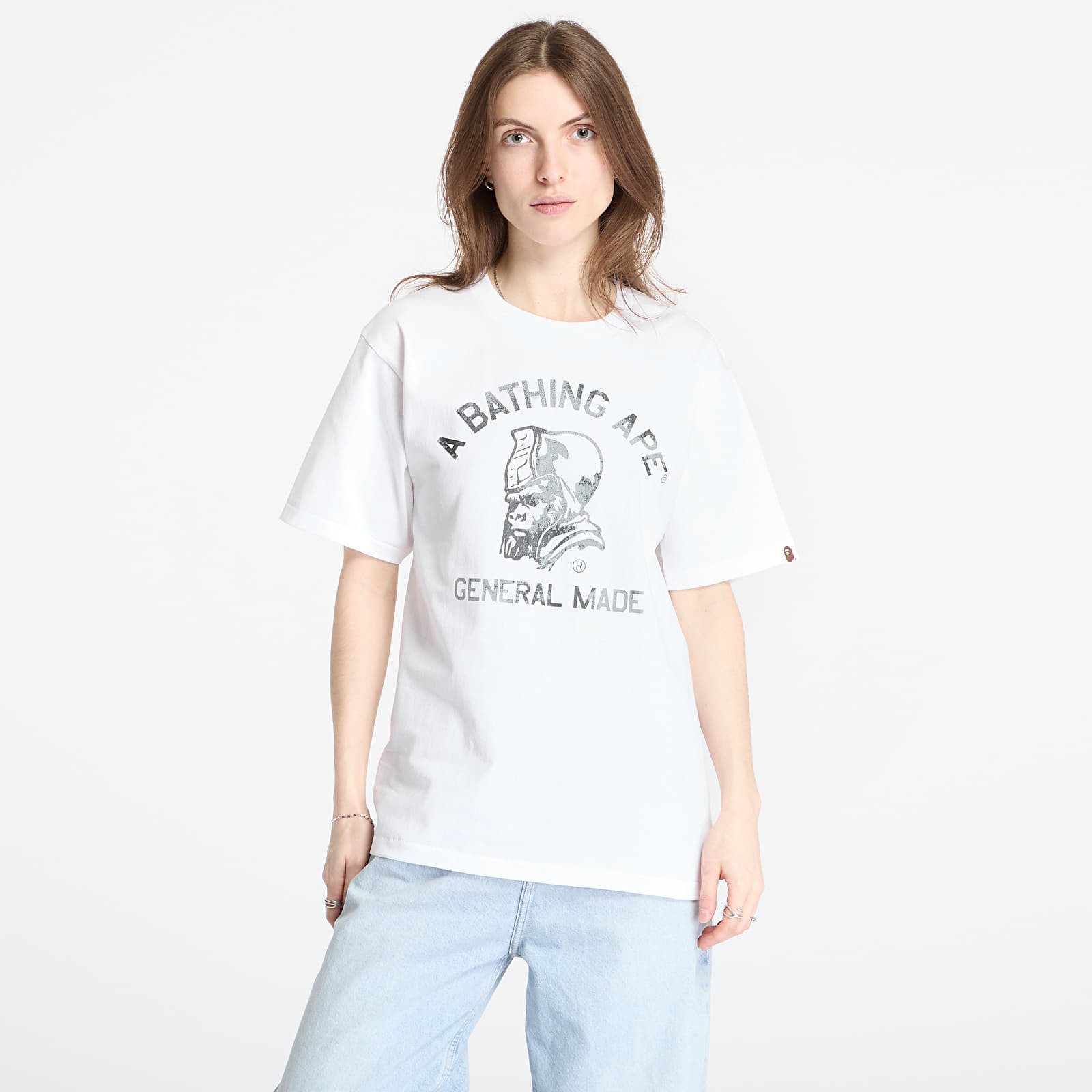 Tričko A BATHING APE High Tone Bleach General Made Tee UNISEX White M