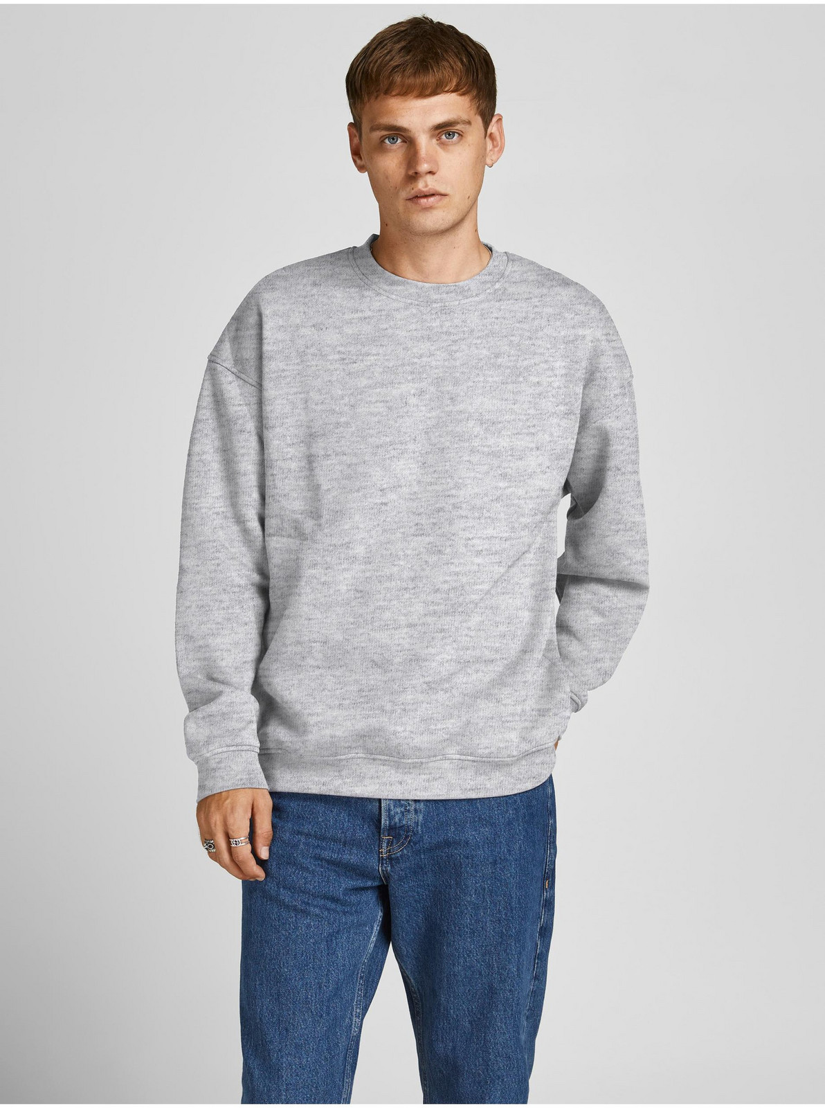 Light grey striped sweatshirt Jack & Jones Brink - Men's