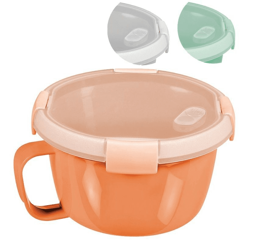 CURVER Guľatá dóza s uchom SMART TO GO 0,9l | transparentná / mix farieb