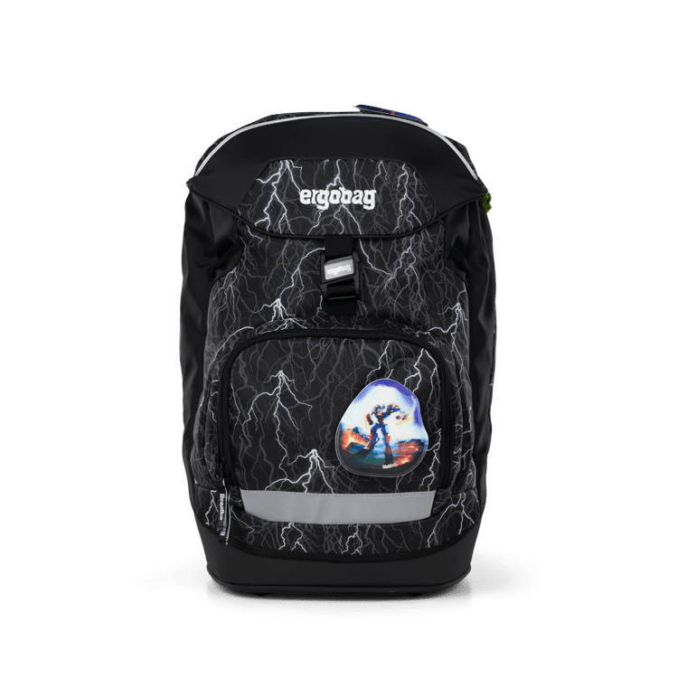 Školský batoh Ergobag prime - Black reflexný