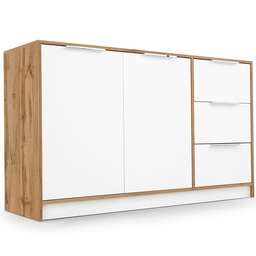 Komoda Duarte 2d3s Biela / Dub Wotan
