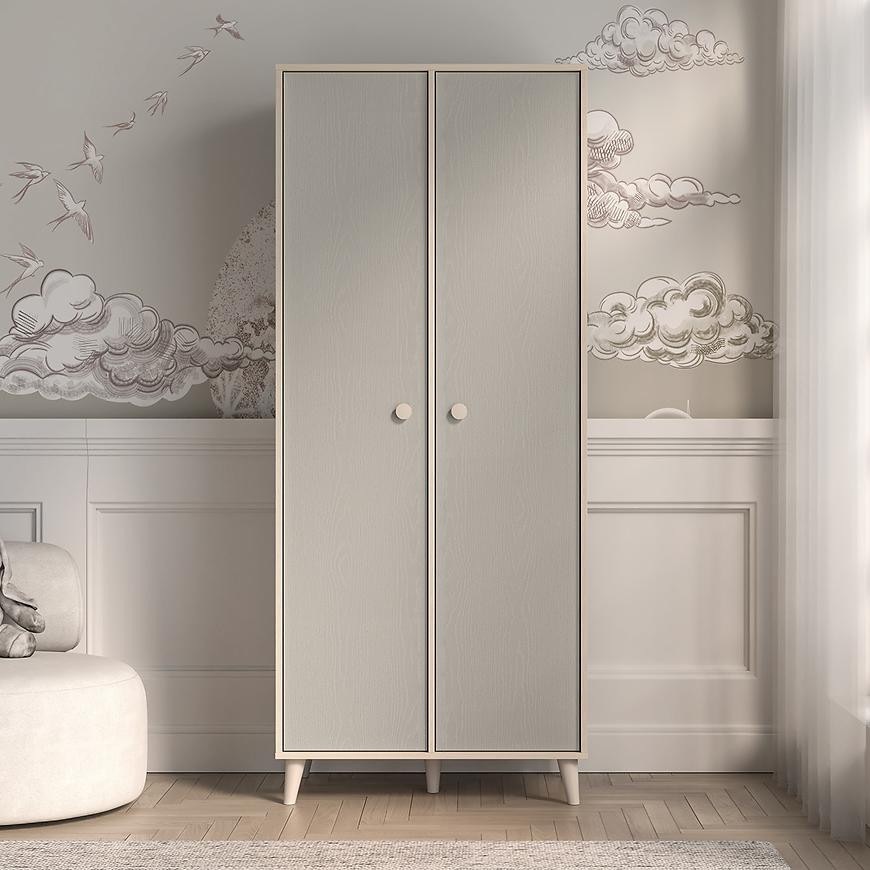 Skriňa Mevel 02 Púštny piesok/Šedá Pallad