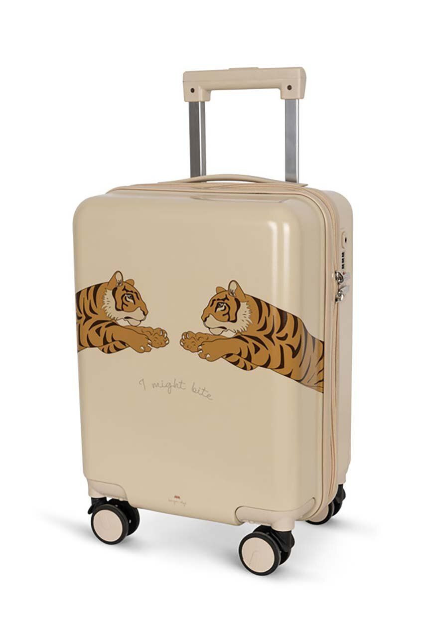 Detský kufrík Konges Sløjd TRAVEL SUITCASE  54x35x20 cm béžová farba, KS101713