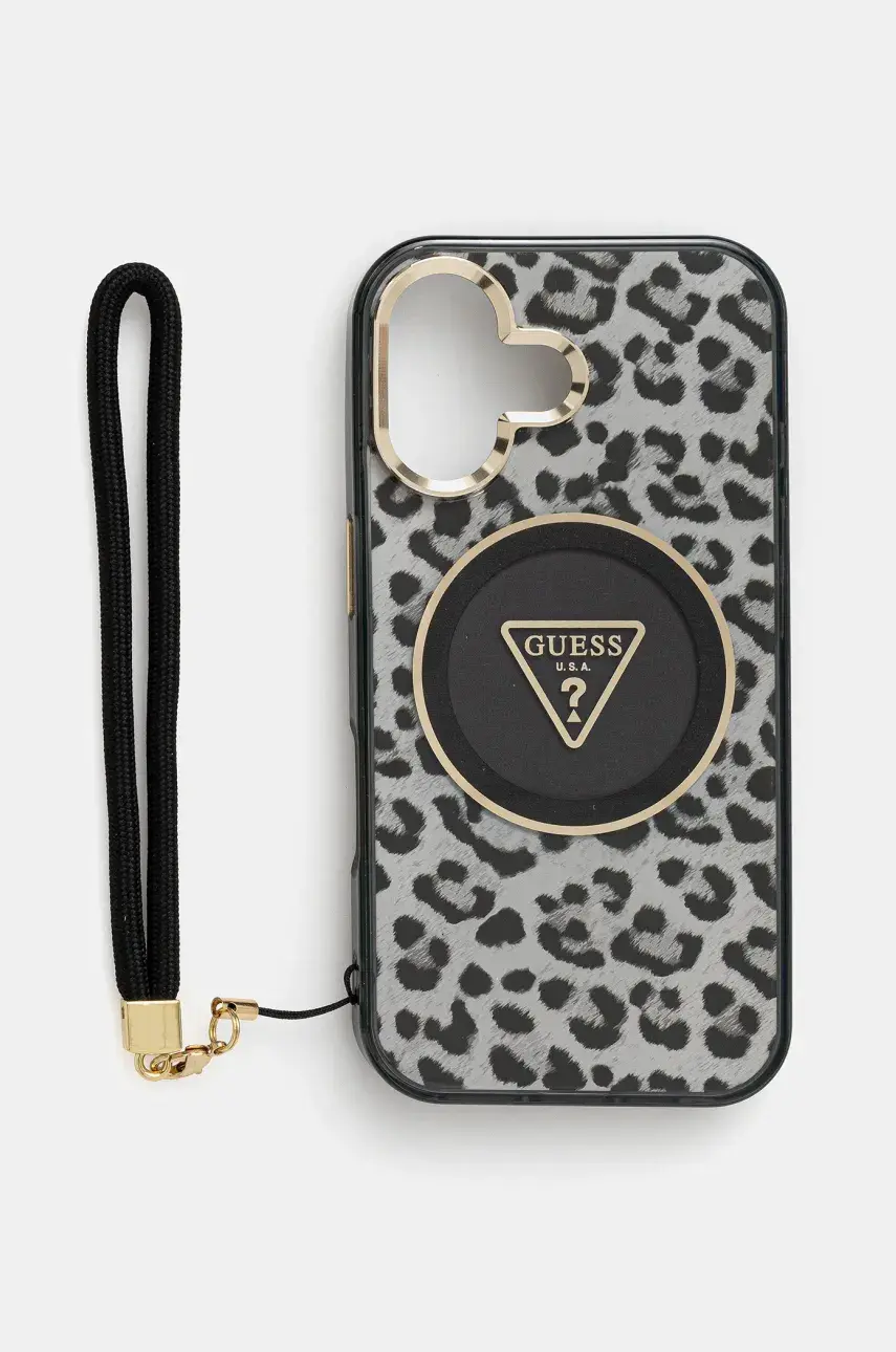 Puzdro na mobil Guess iPhone 16 čierna farba, GUHMP16SHLORSSK