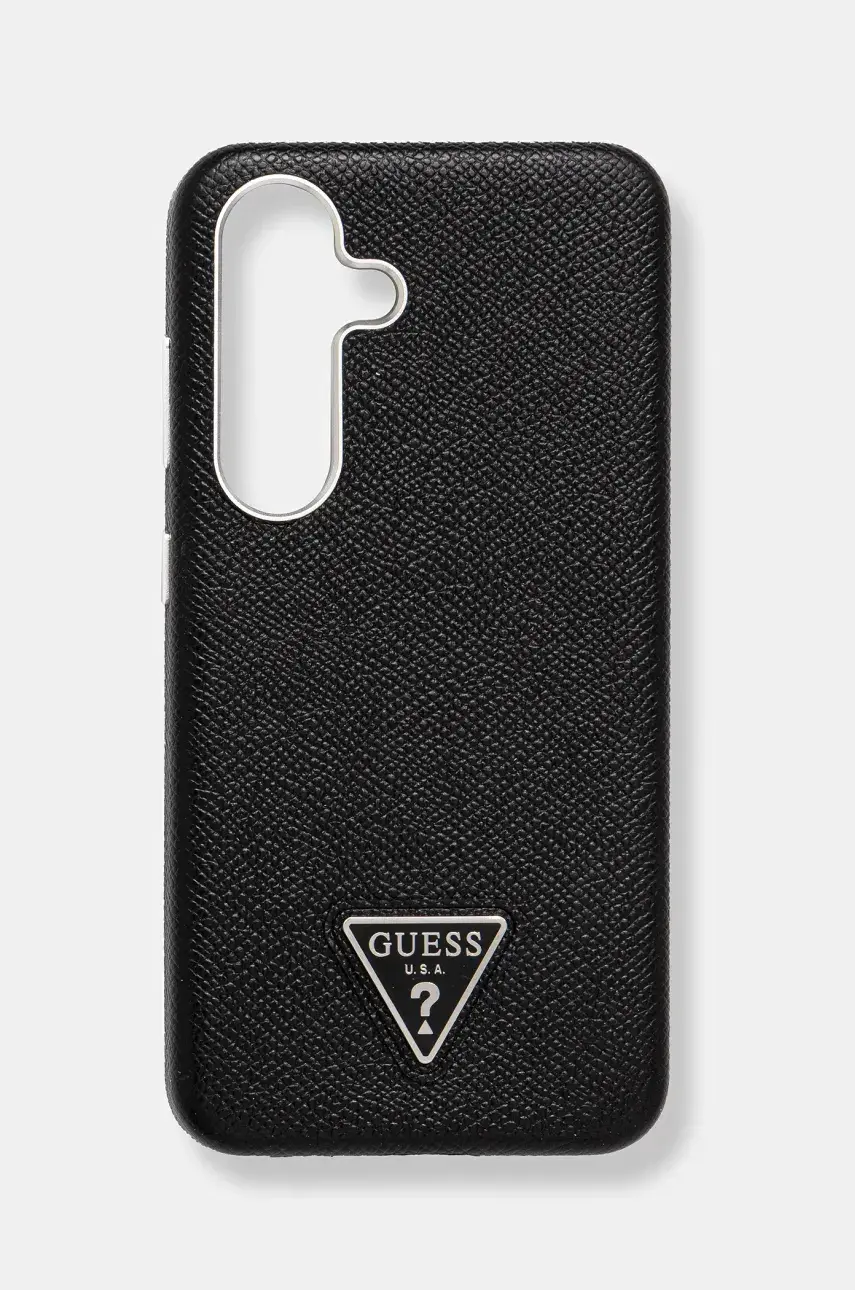 Puzdro na mobil Guess Samsung Galaxy S25 čierna farba, GUHMS25SPGTSPSK