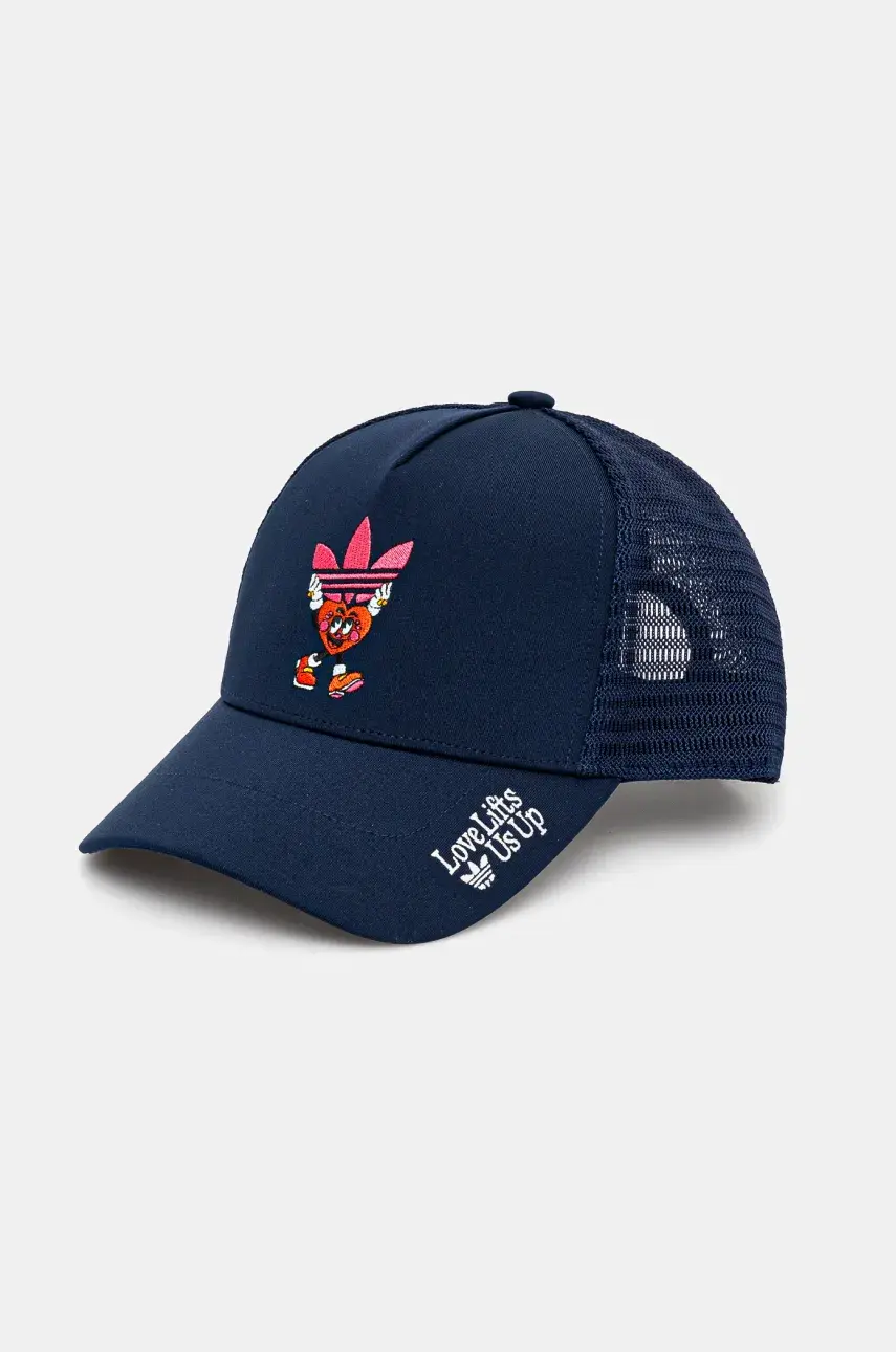 Šiltovka adidas Originals Nelson tmavomodrá farba, jednofarebná, JD0979