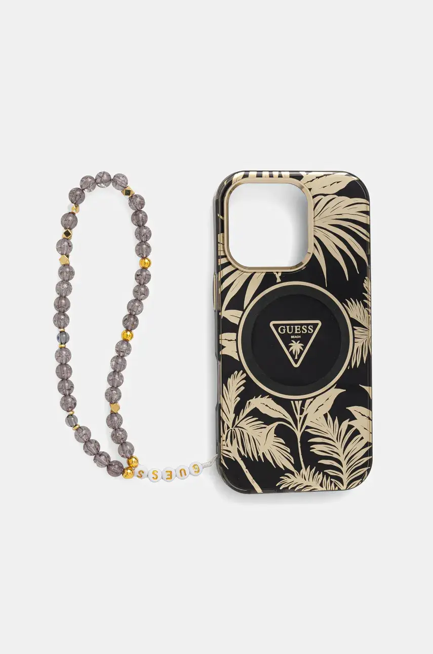 Puzdro na mobil Guess iPhone 16 Pro čierna farba, GUHMP16LHPCTPLSK