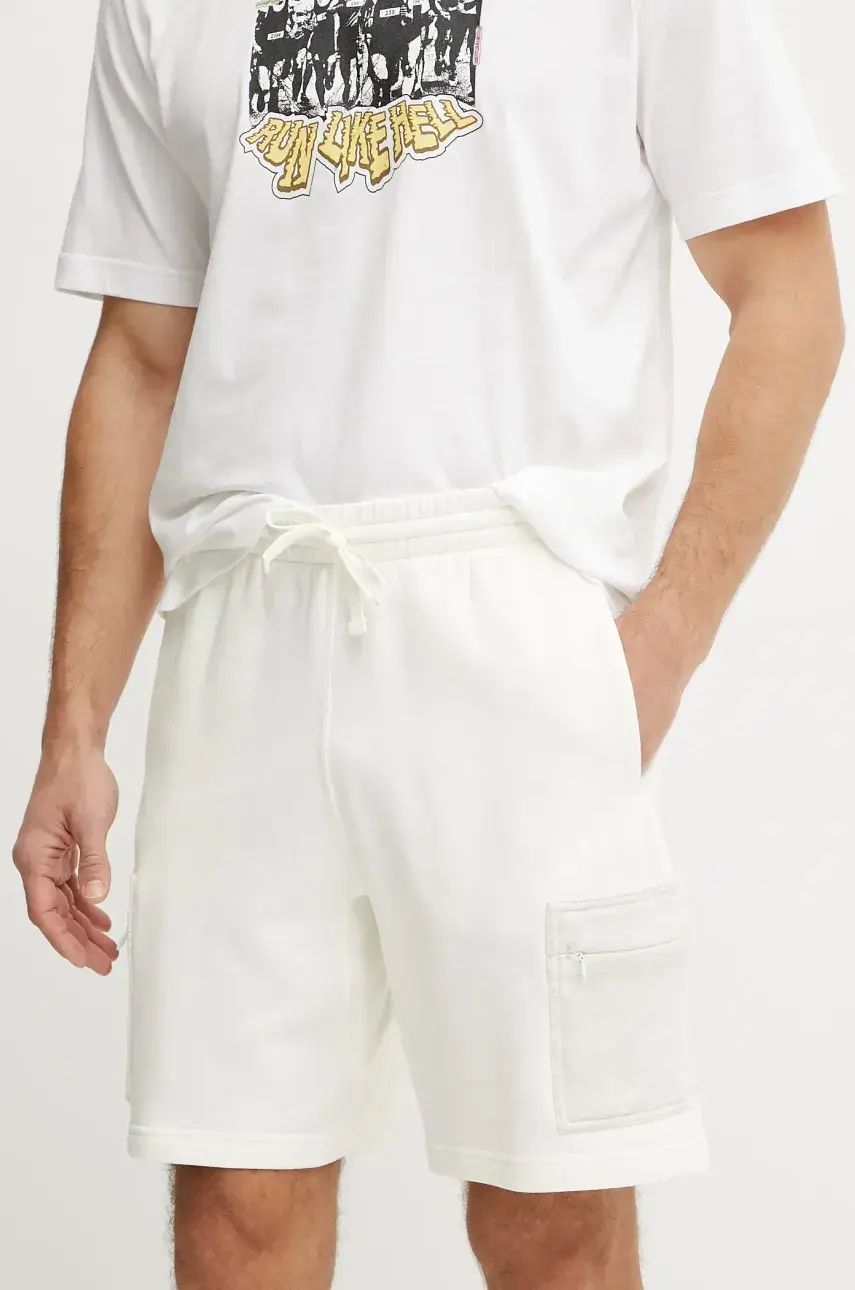 Bavlnené šortky adidas ALL SZN CB Colorblock pánske, béžová farba, JN9483