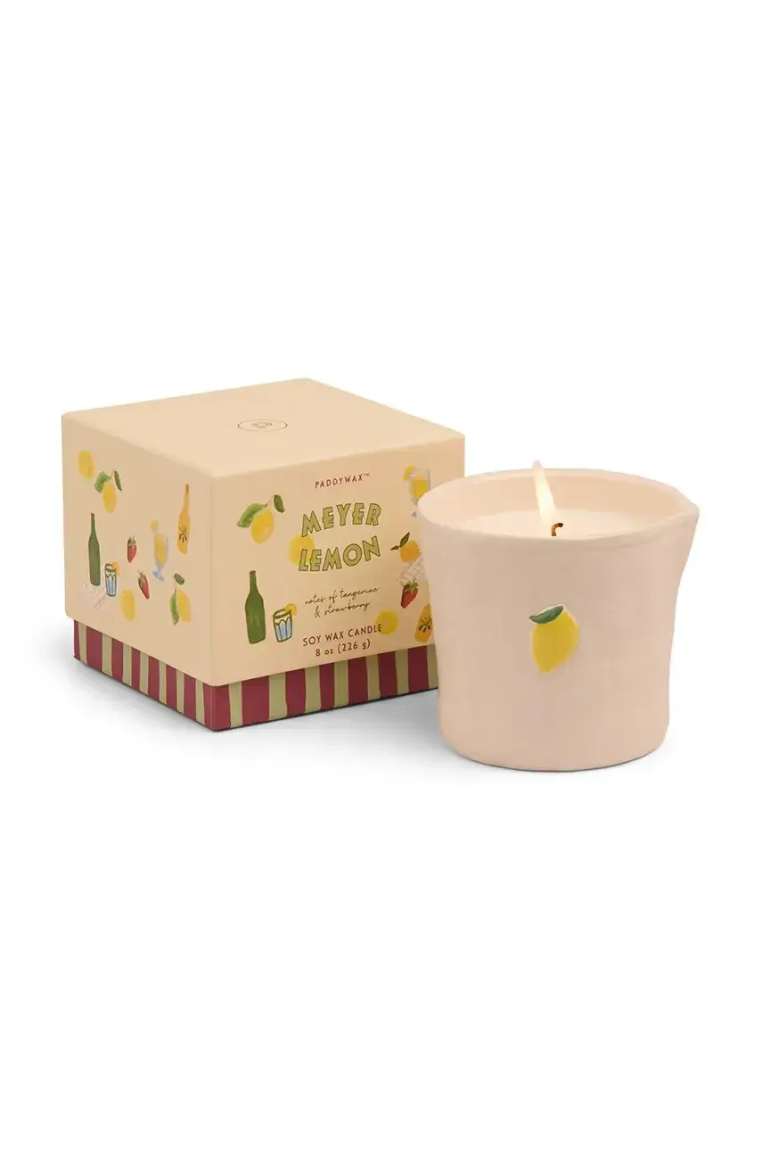 Vonná sójová sviečka Paddywax Lemon Embossed 226 g viac farieb