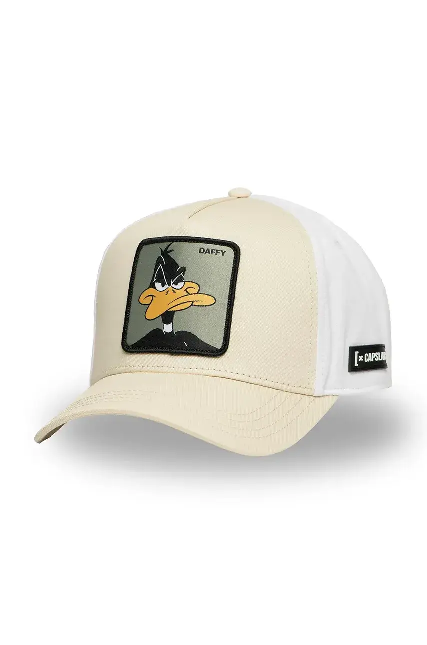 Šiltovka Capslab x Looney Tunes béžová farba, s nášivkou, CL/LOO11/1/CT/DAF2