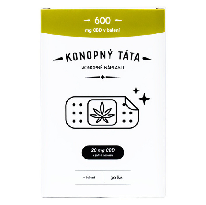 KONOPNÝ TÁTA CBD náplasti 20 mg – 30 kusov