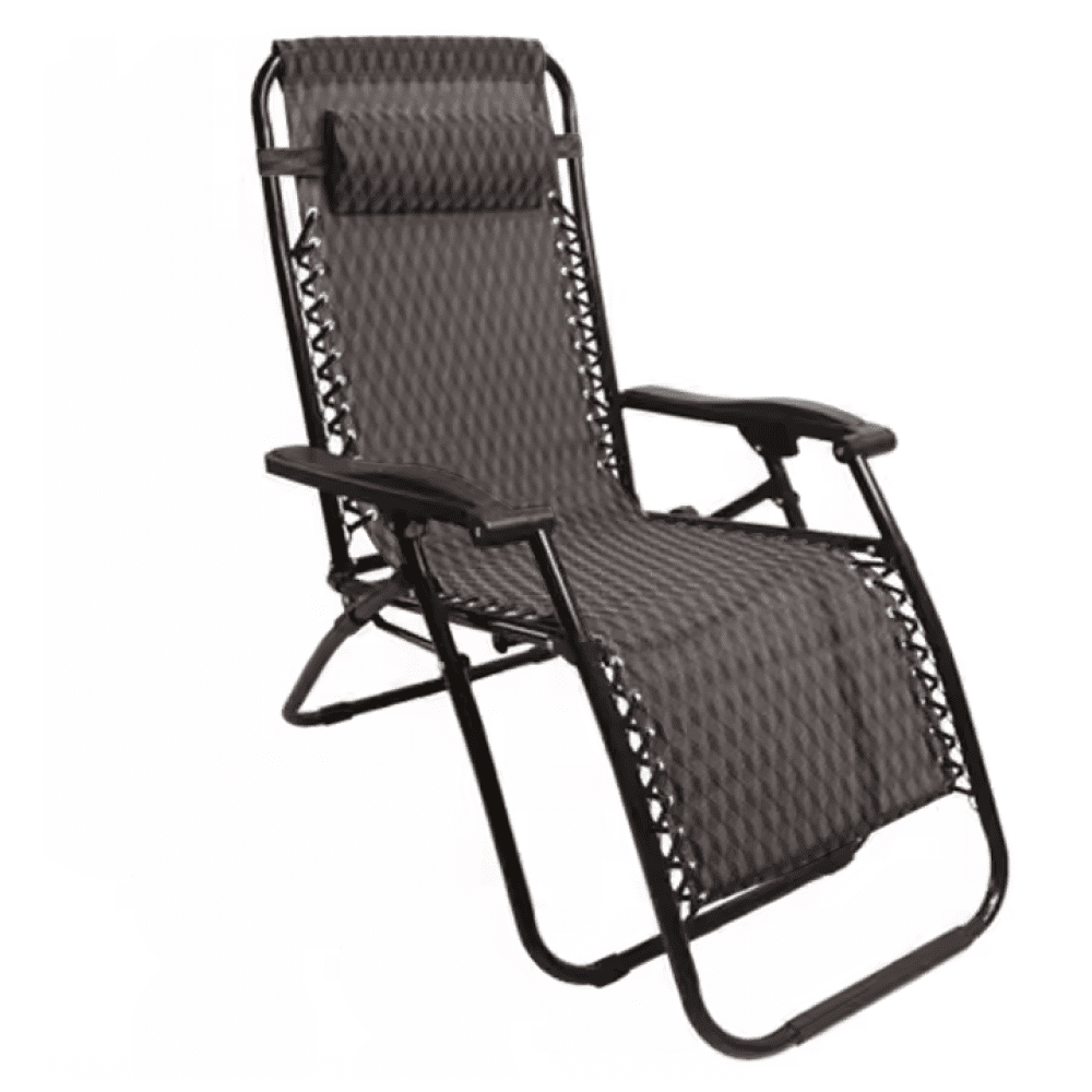 Záhradné polohovacie kreslo, sivohnedá/vzor, GAVIN