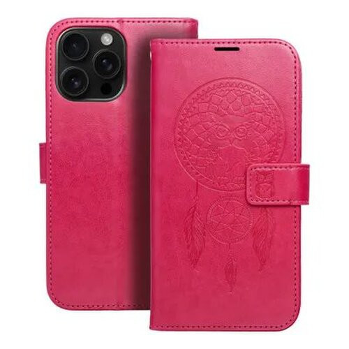 Puzdro Mezzo Book iPhone 16e (SE 4 2025), vzor dreamcatcher - červené