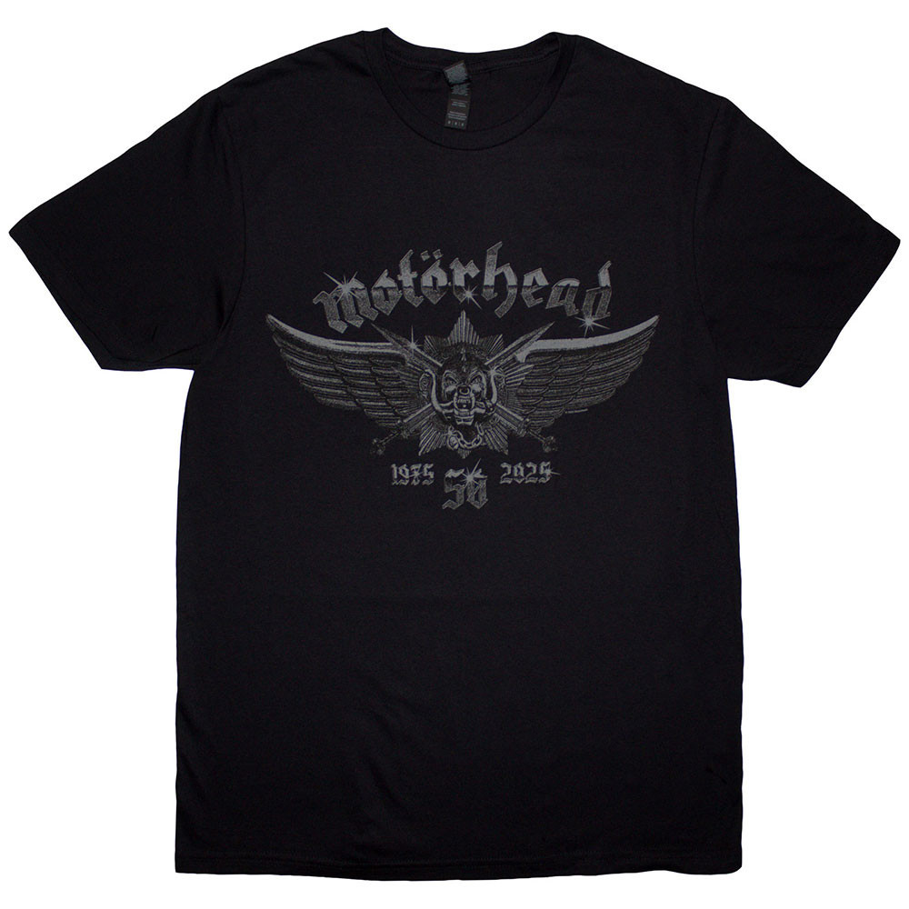 Motörhead tričko 50 Years Wings Badge Čierna S