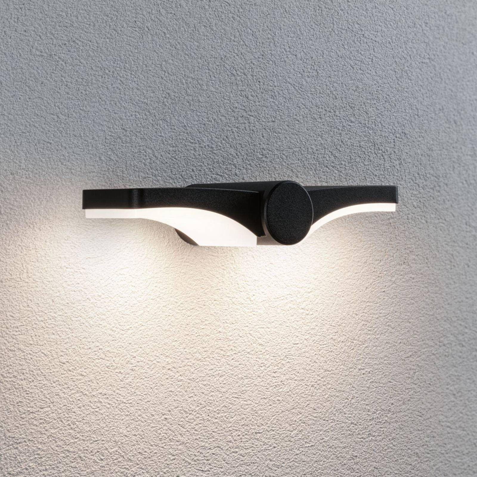 Paulmann LED vonkajšie nástenné svietidlo Pekana, antracit 30 cm hliník IP44
