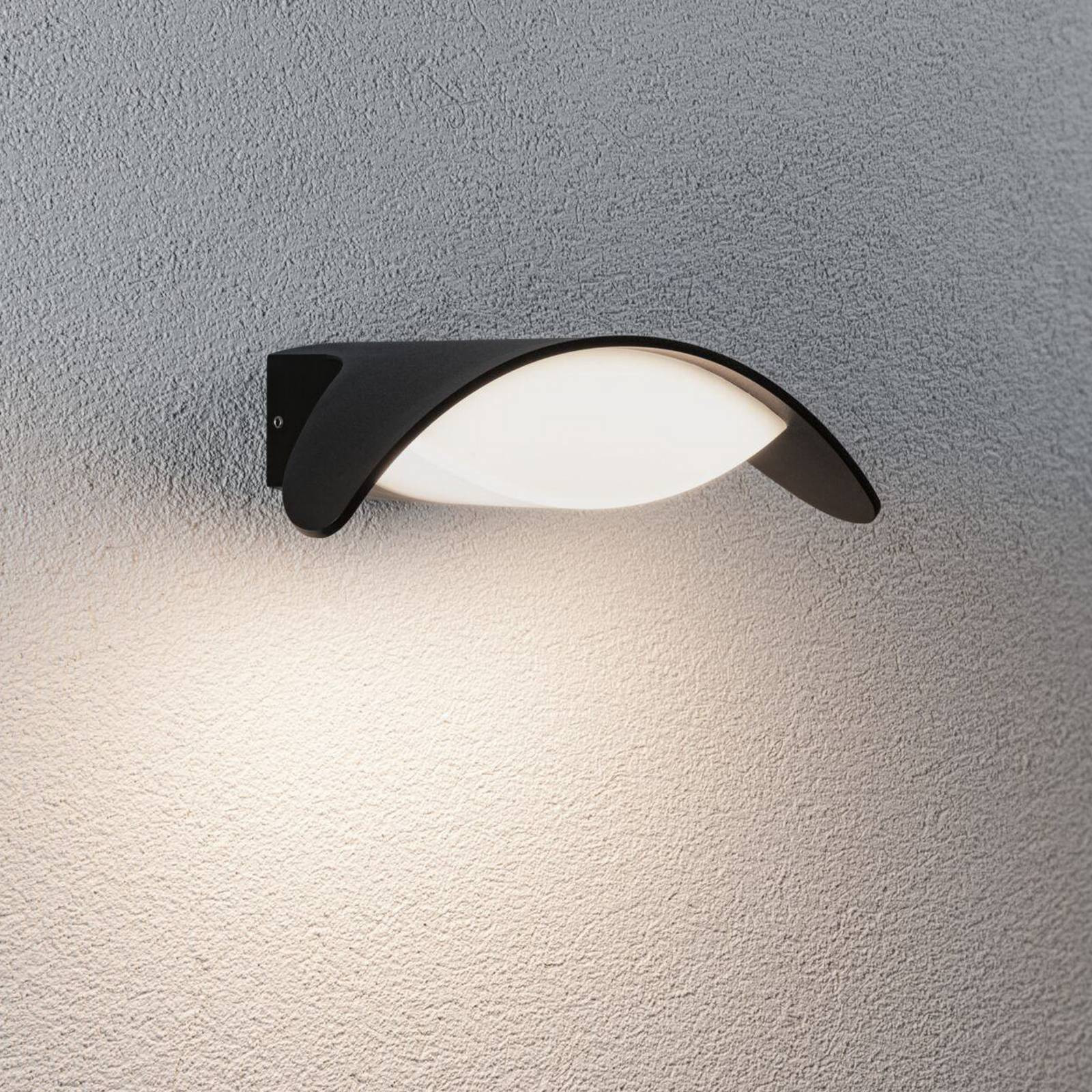 Paulmann LED vonkajšie nástenné svietidlo Mesana, antracit 24 cm hliník IP44
