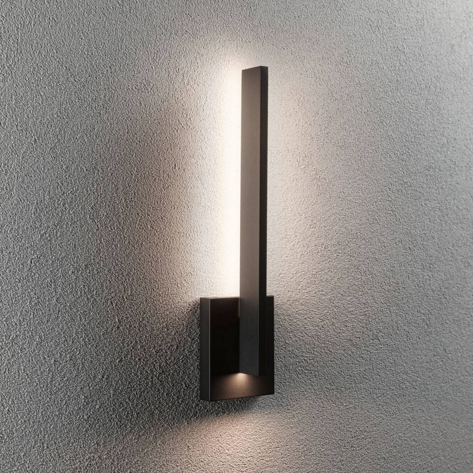 Paulmann LED vonkajšie nástenné svietidlo Levka, antracit, 49 cm hliník IP44