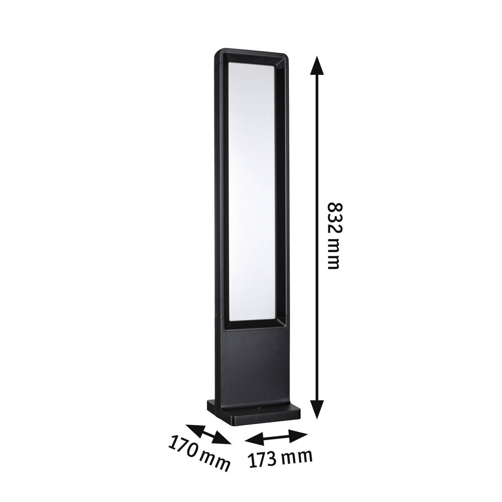 Paulmann LED svetlo na chodník Reana, antracit, 83 cm kov IP44