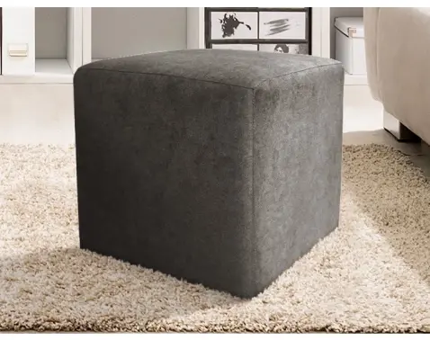 Taburet Bali, 40x40 cm, hnedá látka%