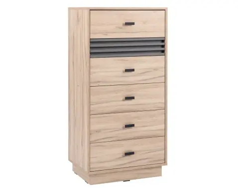 Komoda so zásuvkami Almo, 60 cm, dub estana/antracit%