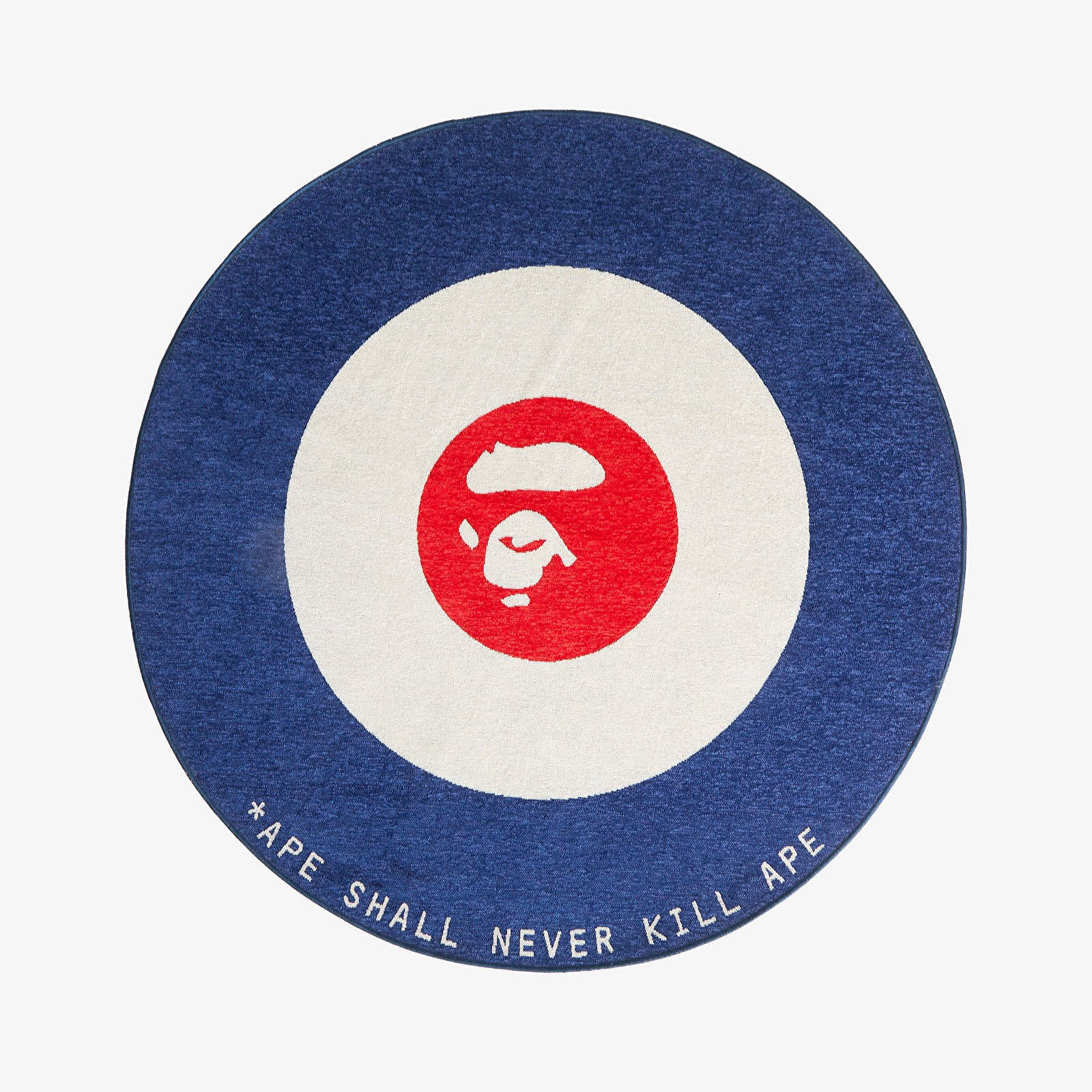 A BATHING APE Ape Target Rug Navy Universal