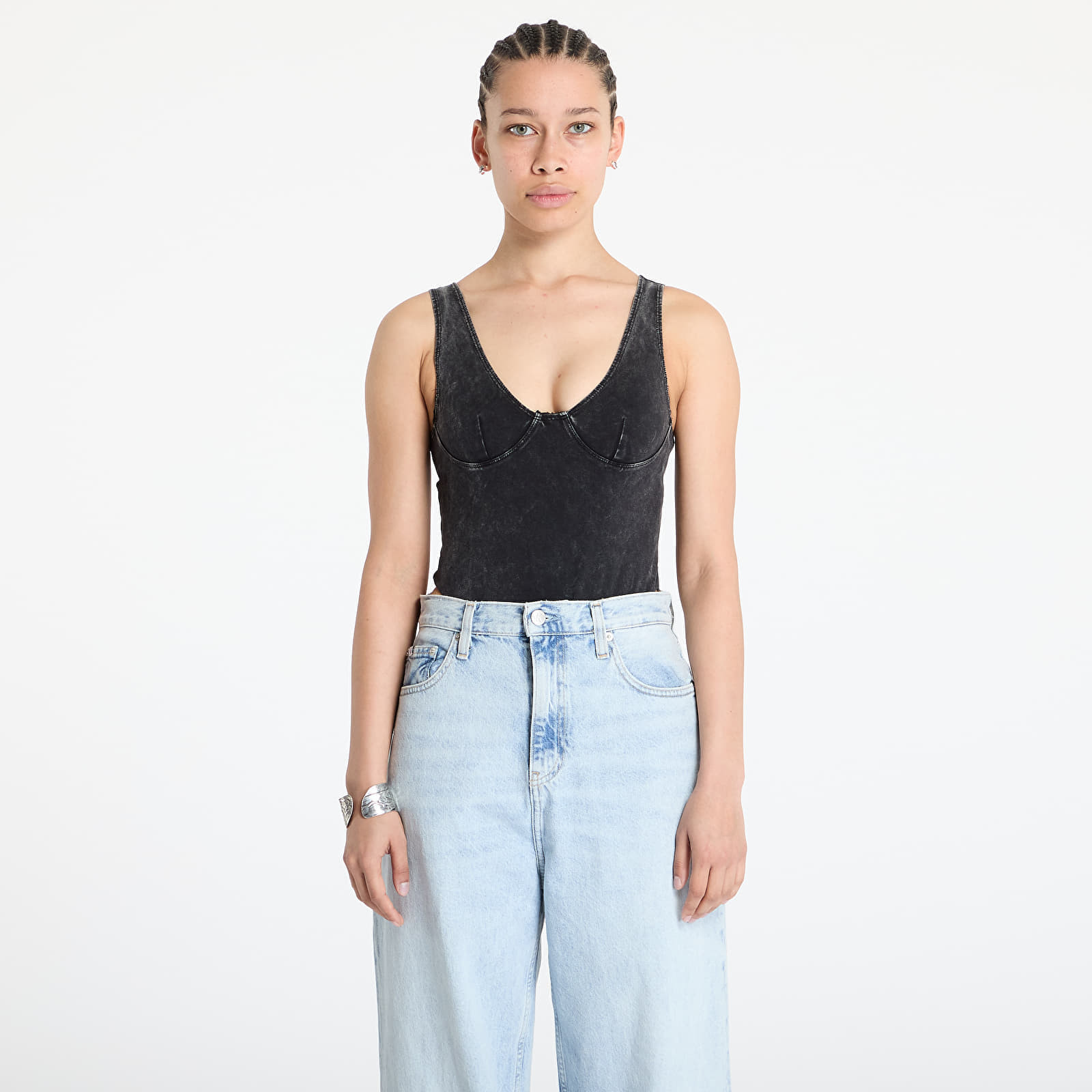 Patta Femme Acid Wash Bodysuit Black L