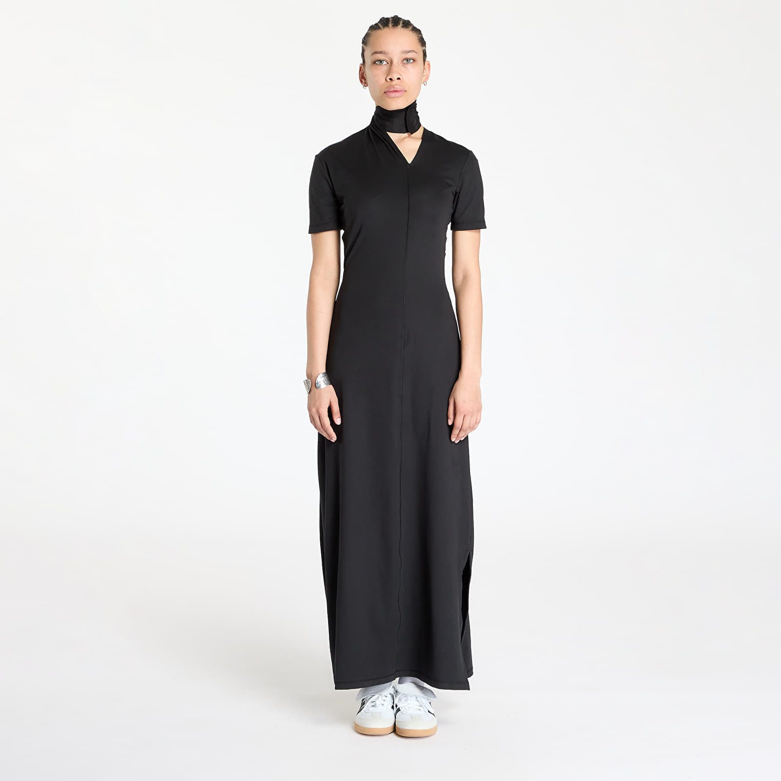 Y-3 Fitted Neck Closure Dress Black S