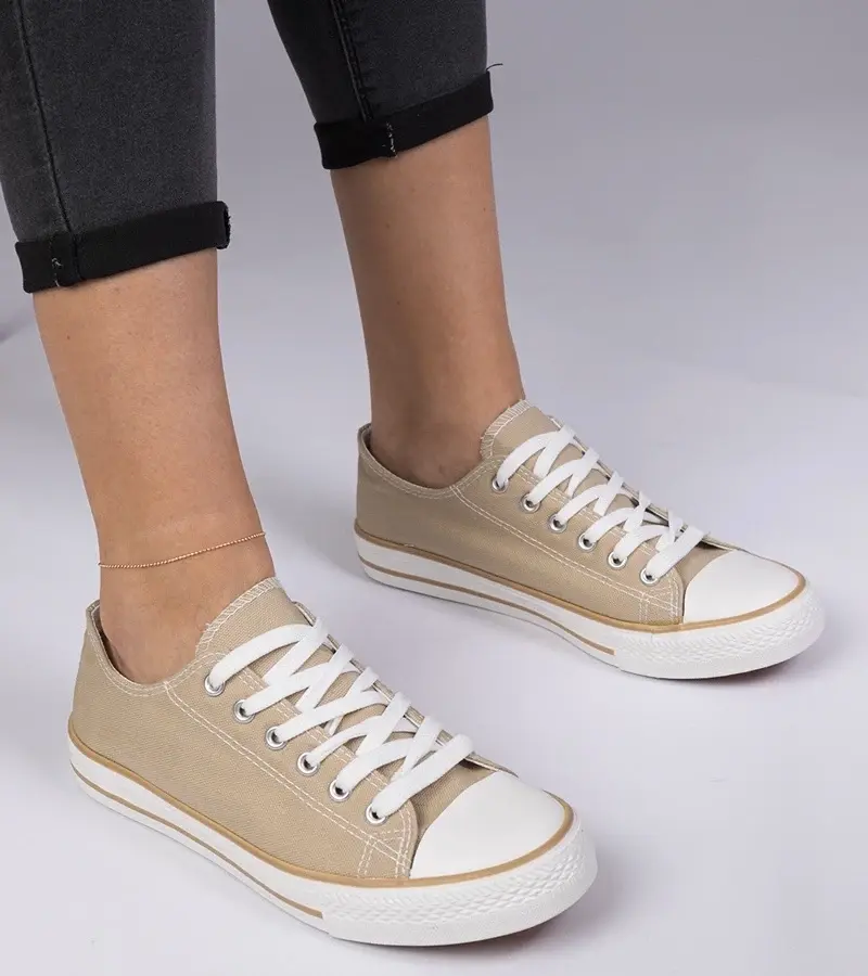marka niezdefiniowana Beige classic women's sneakers Menfis