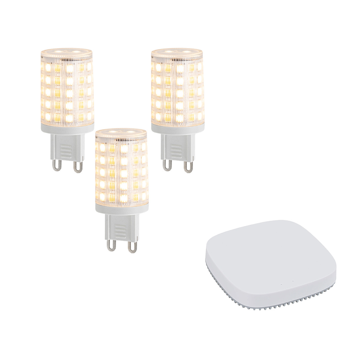 Set van 3 smart G9 dimbare LED lamp 2.5W 250 lm 2700K-6500K incl. Zigbee Smart Hub