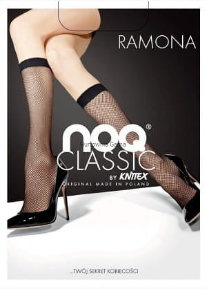 Cabaret ponožky Knittex Ramona nero Univerzální