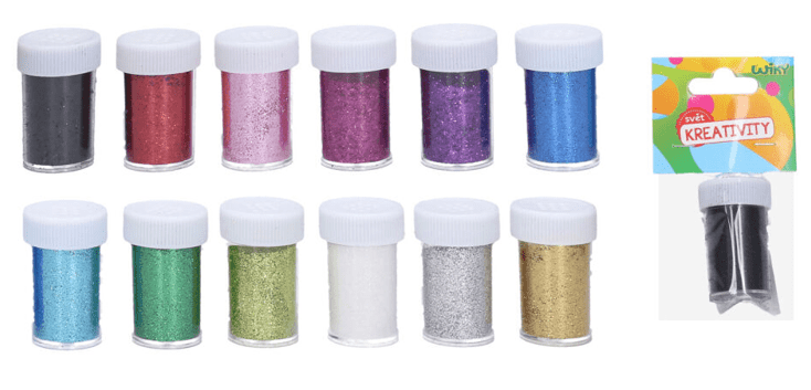 Trblietky dekoračné glitter mix farieb