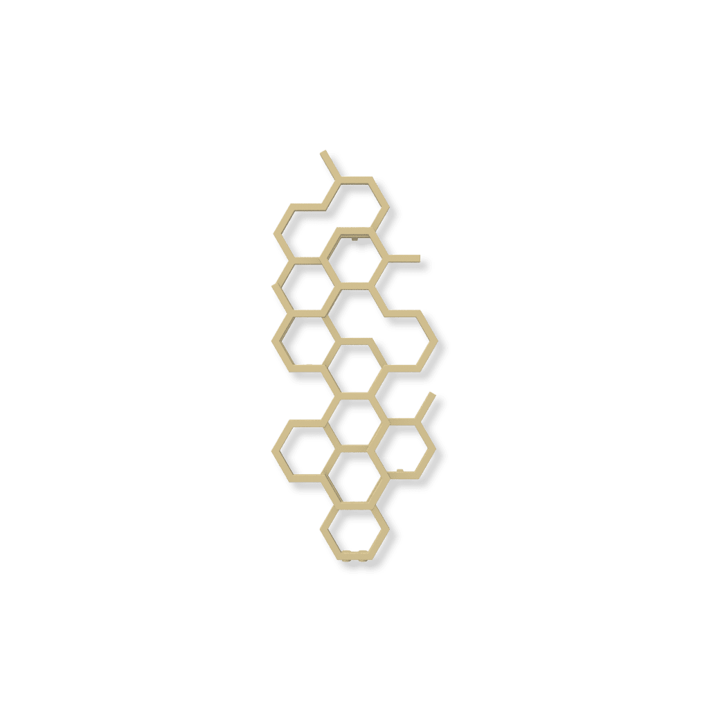 Terma24 Hex 1220x486 vodný radiátor Brass ZX