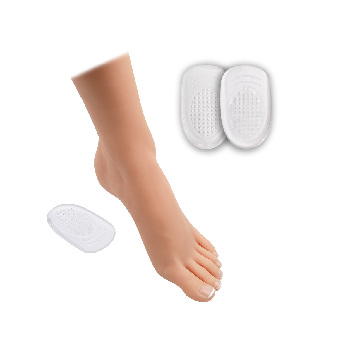 Gélová nalepovacia podpätenka HealMed 1 pár - priehľadný
