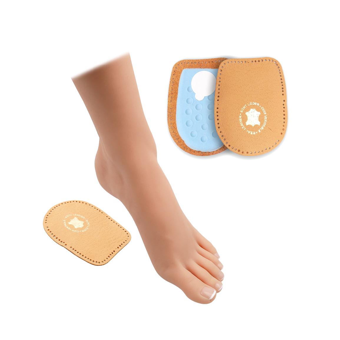 Podpätník na pätnú ostrohu HealMed 1 pár - hnedá, dámske