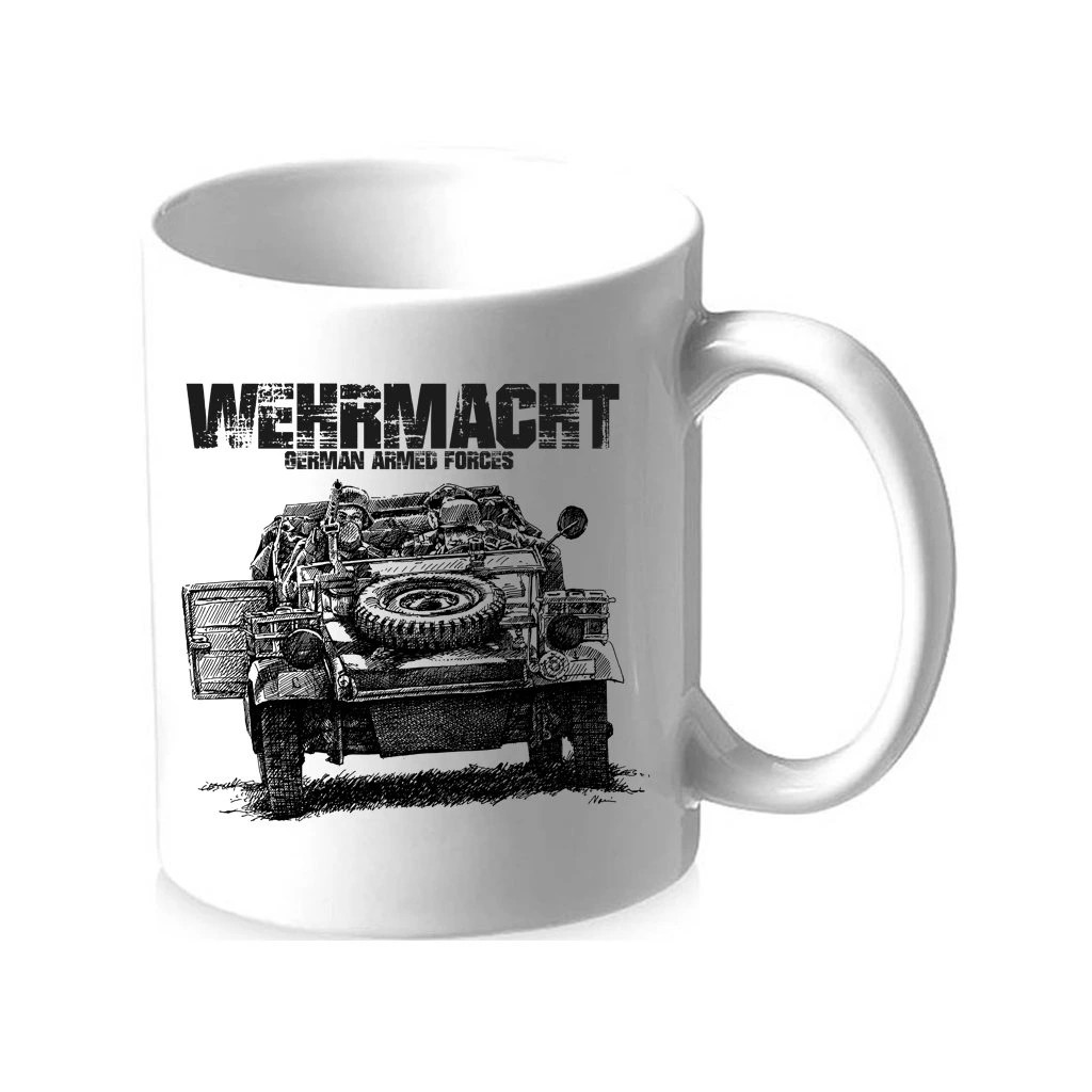 Hrnček Striker Wehrmacht Armed Forces - biely
