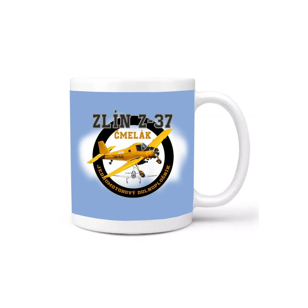 Hrnček Striker Zlín Z-37 Čmeliak - modrý-biely